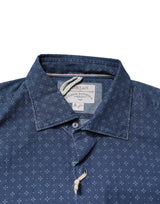 Orian 1968 Blue Button Down Long Sleeves Men Shirt