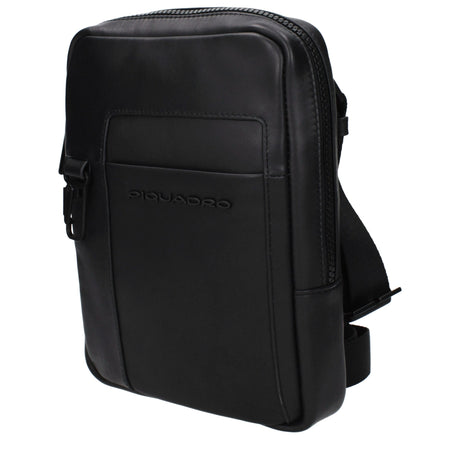 Piquadro Black Leather Crossbody Bag
