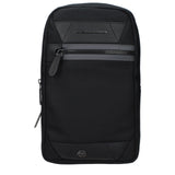 Piquadro Black Fabric Crossbody Bag