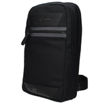 Piquadro Black Fabric Crossbody Bag