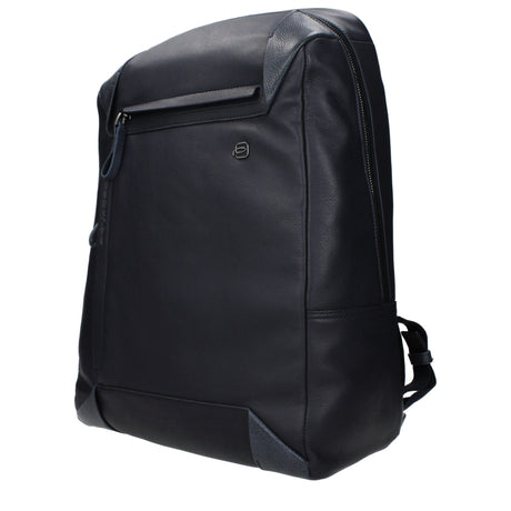Piquadro Blue Leather Backpack