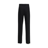 Versace Black Fleece Wool Dress Pants