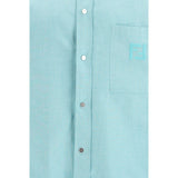 Fendi Light Blue Cotton Dress Shirt
