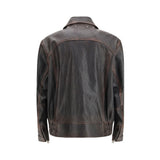 Golden Goose Brown Goatskin Bomber