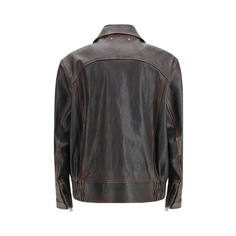 Golden Goose Brown Goatskin Bomber
